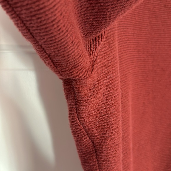 Madewell Cotton Autumn Texture and Thread Dress Size XL Dusty Burgundy - Picture 8 of 11